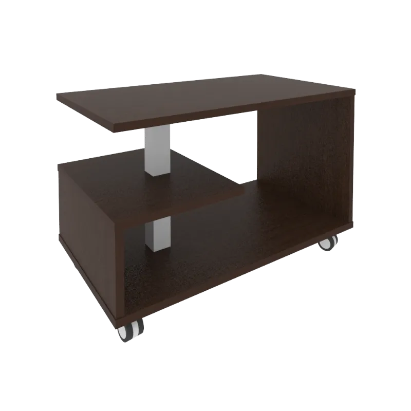 Стол журнальный на колесах First KSM-1 (венге Цаво)